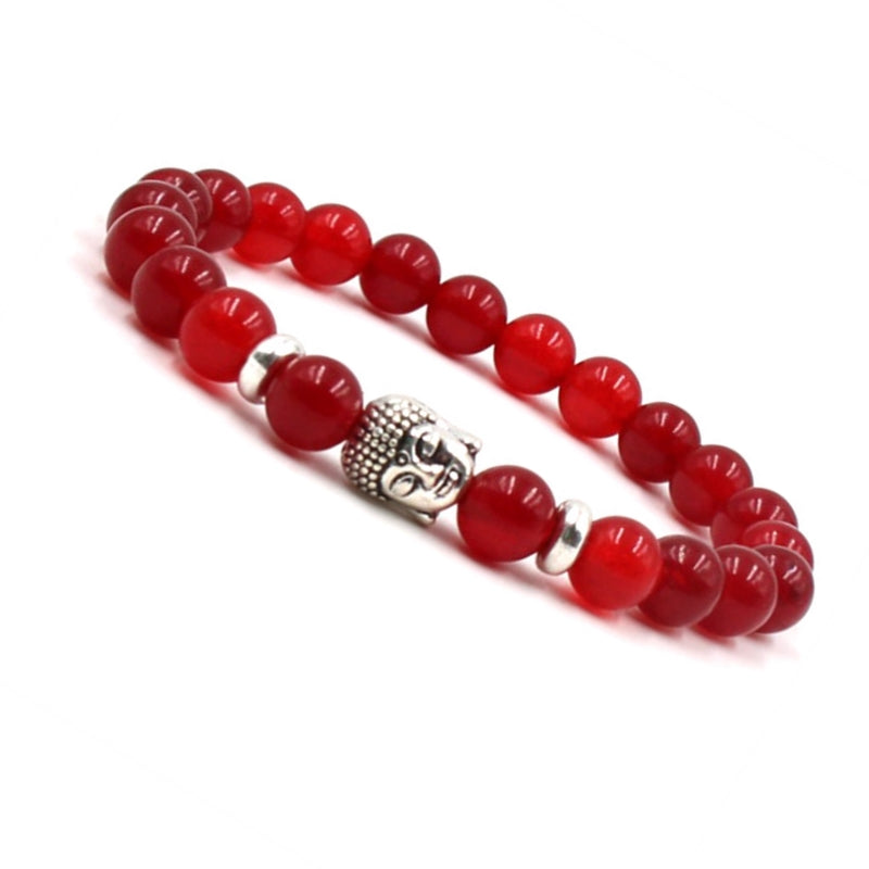 Red Agate & Buddha Bracelet