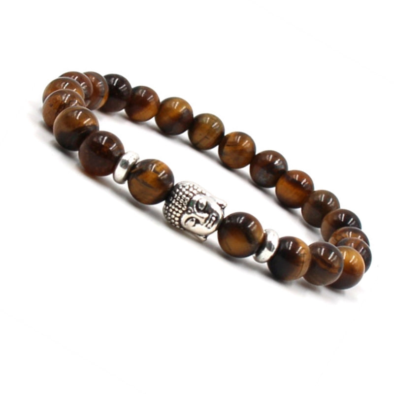 Tiger Eye Beads Buddha Bracelet