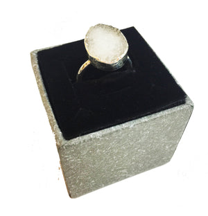 Flicker Crystal Ring - White Stone