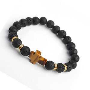 Spiritual Bracelet - Cross Lava Design