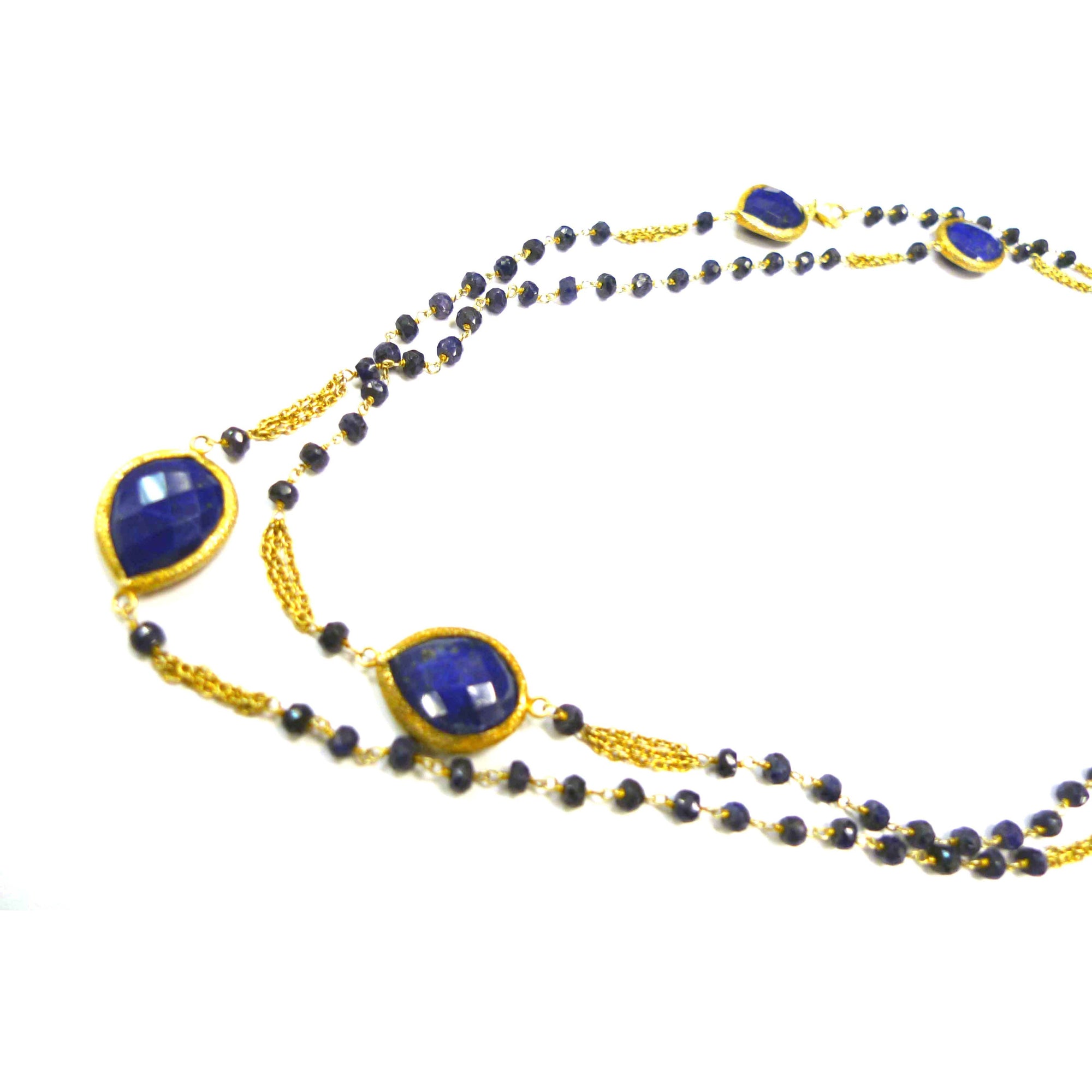 Designer Old Cut Necklace - Lapis Lazuli