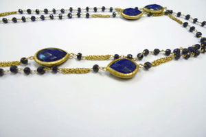 Designer Old Cut Necklace - Lapis Lazuli