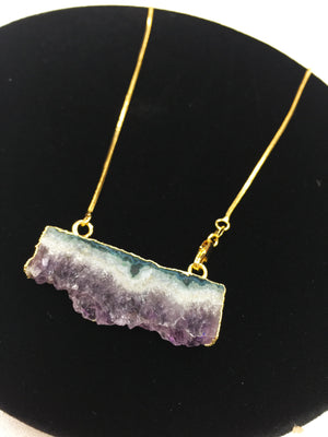 Unique Crystal Necklace - Irregular Shape